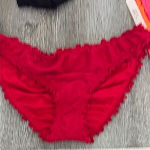 VS red bathing suit bottoms size m NWT